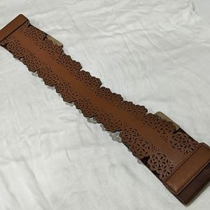 NY&Co Brown Stencil Belt NWOT